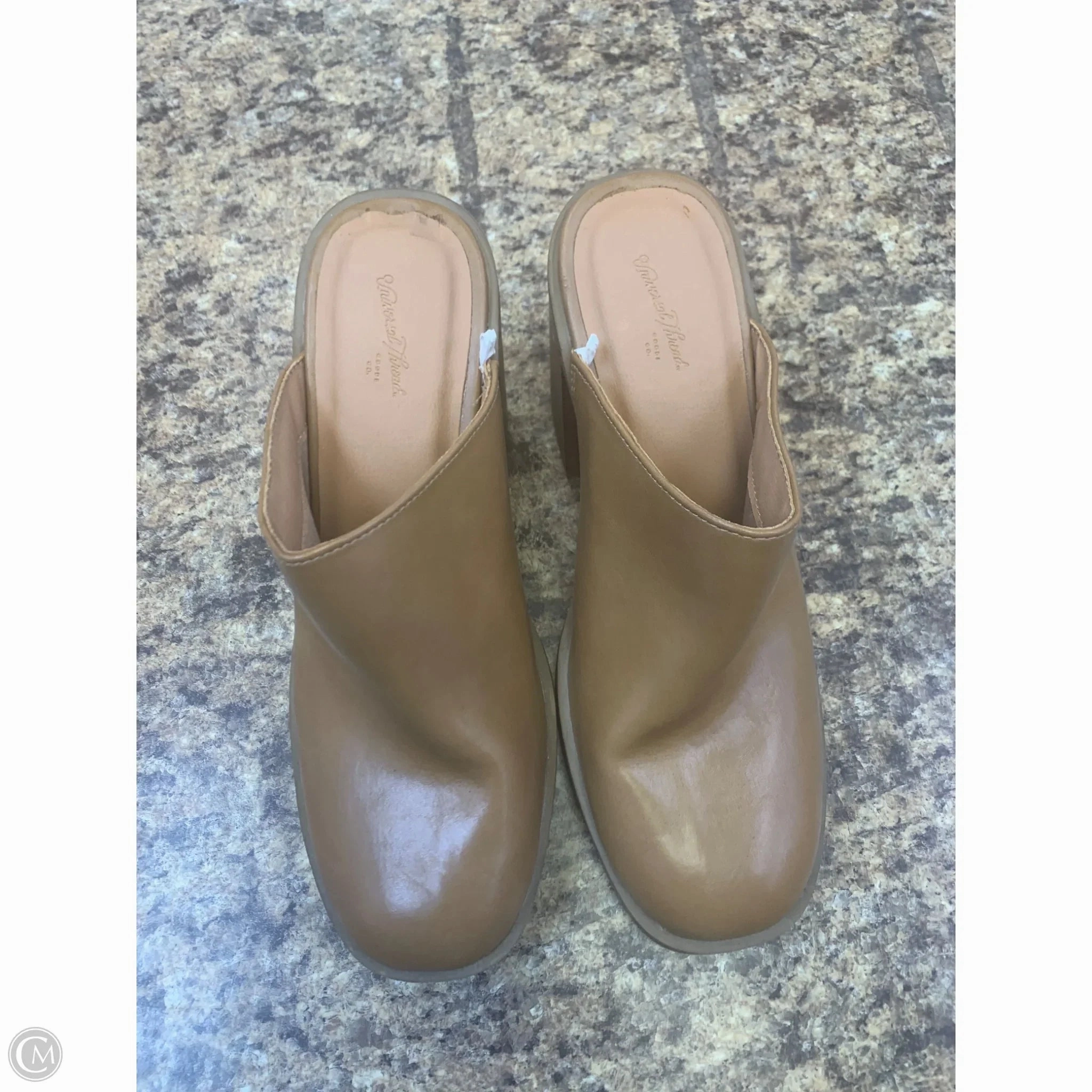 Shoes Heels Block By Universal Thread In Tan, Size: 8 Slip Resistant Chunky Heels