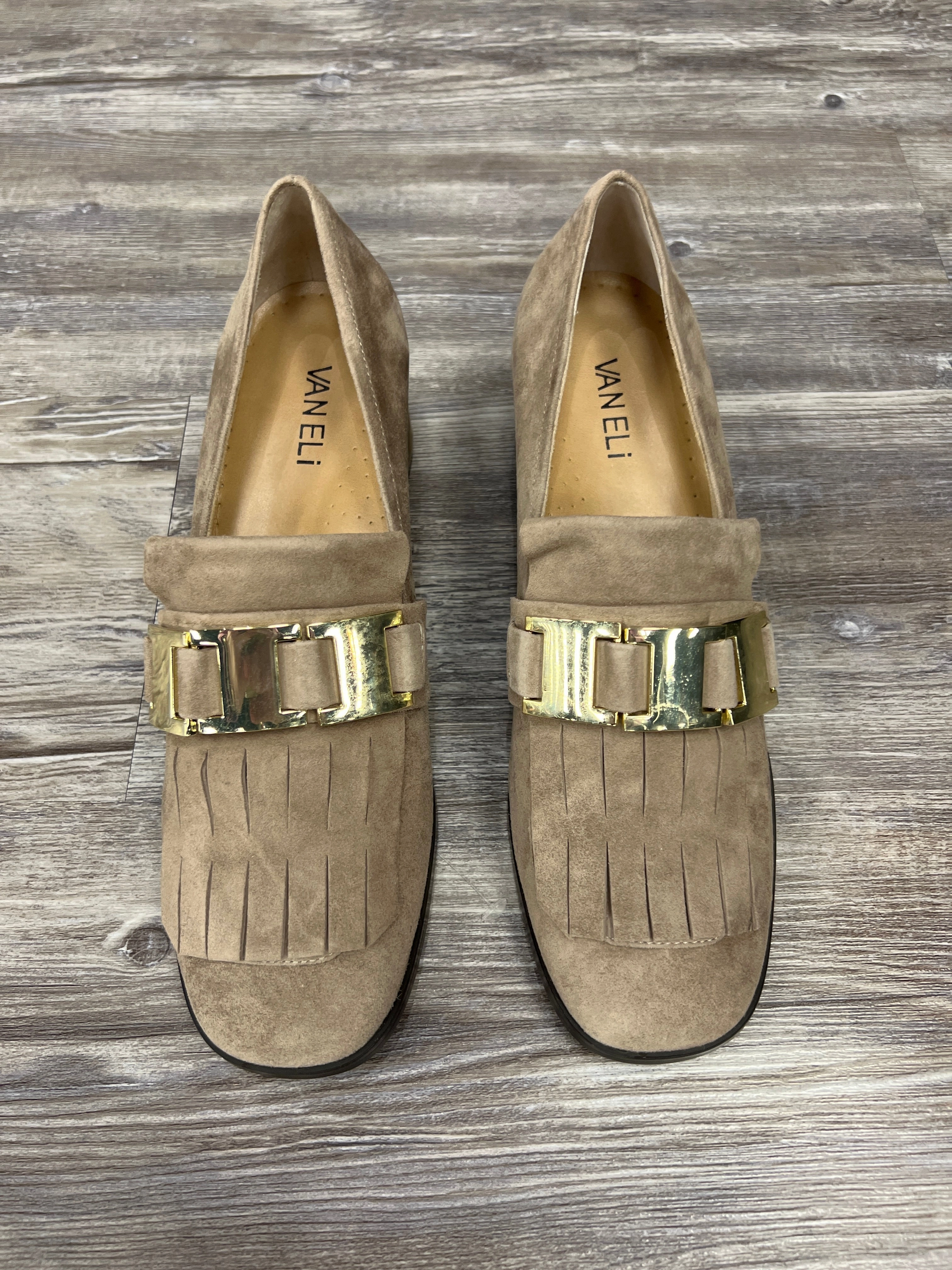 Soft Leather Energy return Shoes Heels Block By Vaneli  Size: 8.5