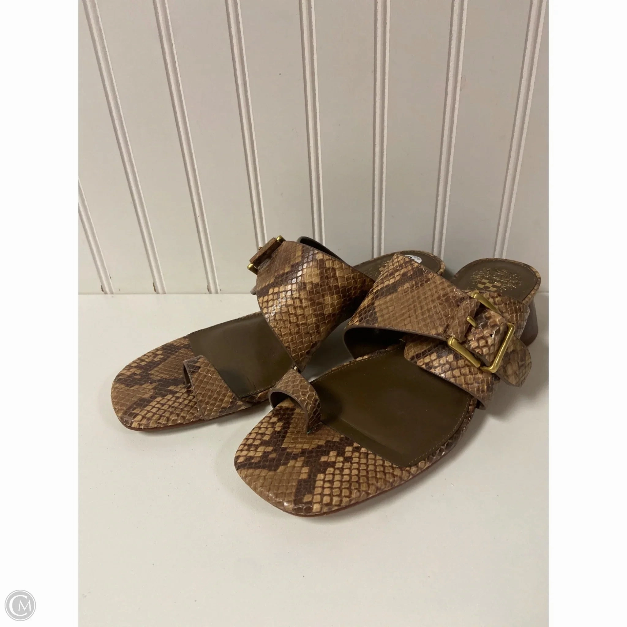 Shoes Heels Block By Vince Camuto In Brown, Size: 9.5 Heeled Boots