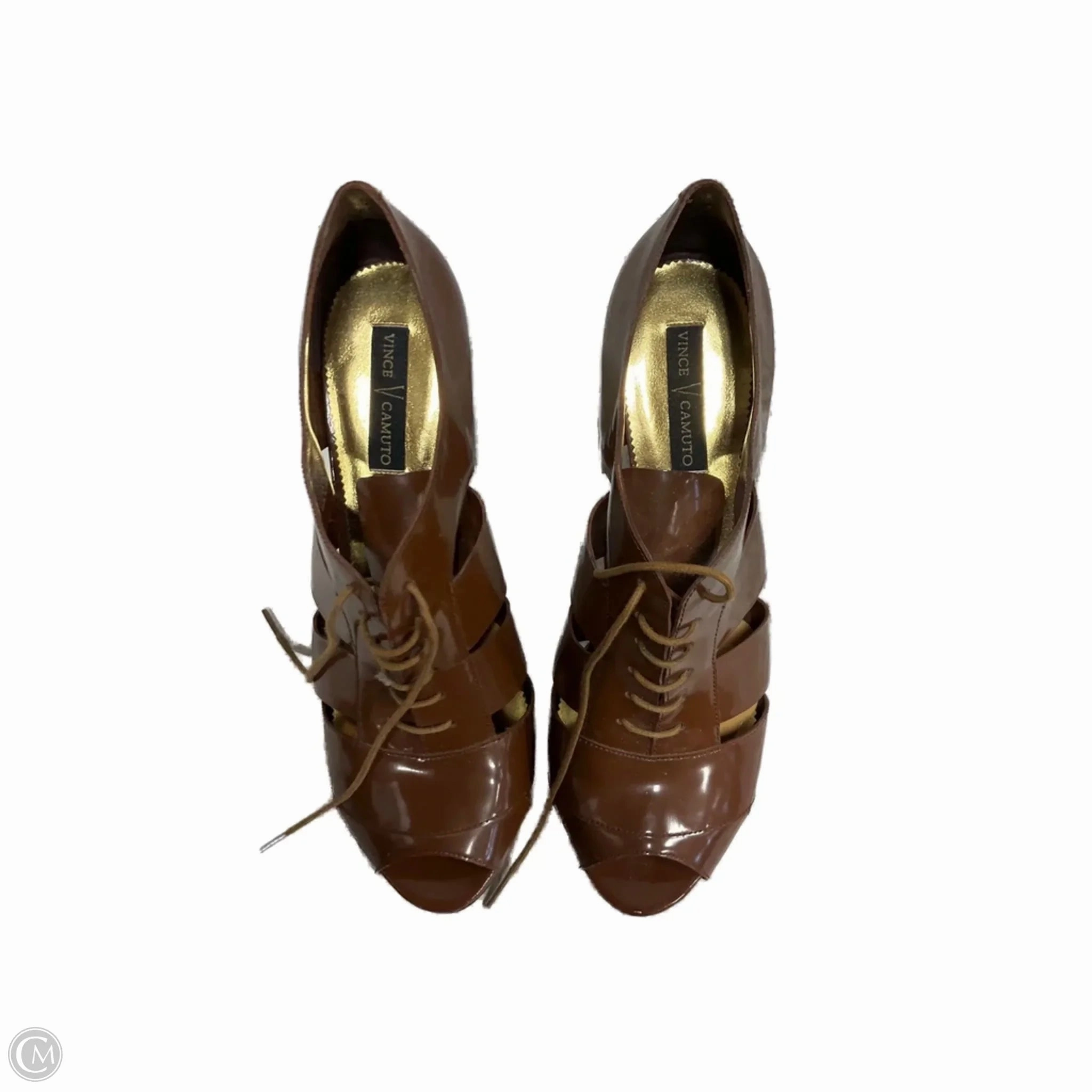 Shoes Heels Block By Vince Camuto In Brown, Size: 9.5 Occasion Shoes Heeled Booties