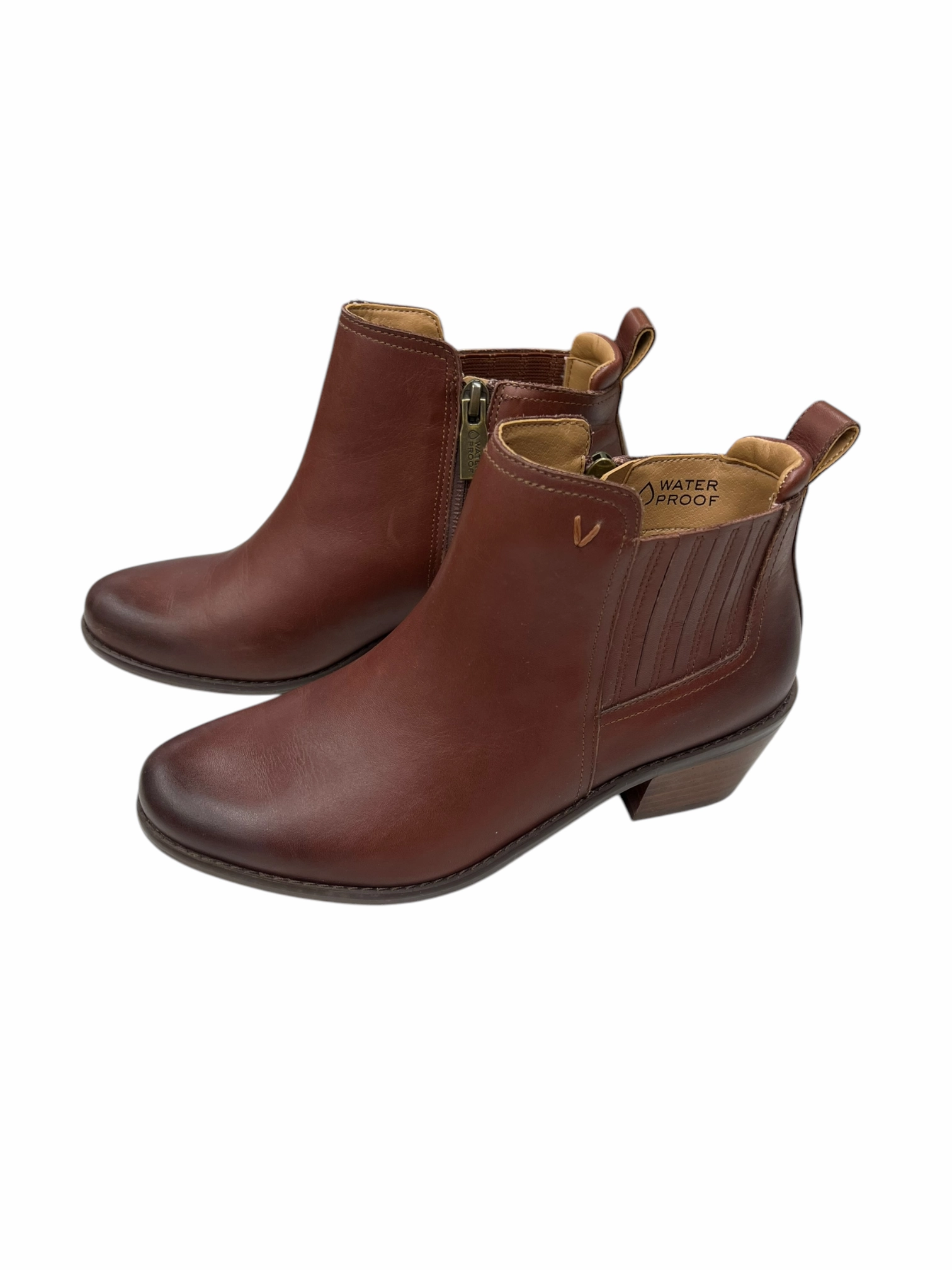 Crystal Heels Stylish Look Shoes Heels Block By Vionic In Brown, Size: 6.5