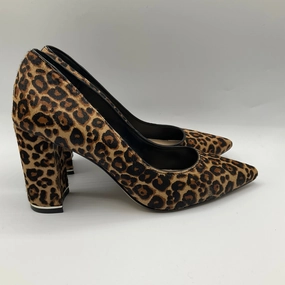 Shoes Heels Block By White House Black Market In Animal Print, Size: 7.5 Holiday Heels Open Toe Evening Pumps