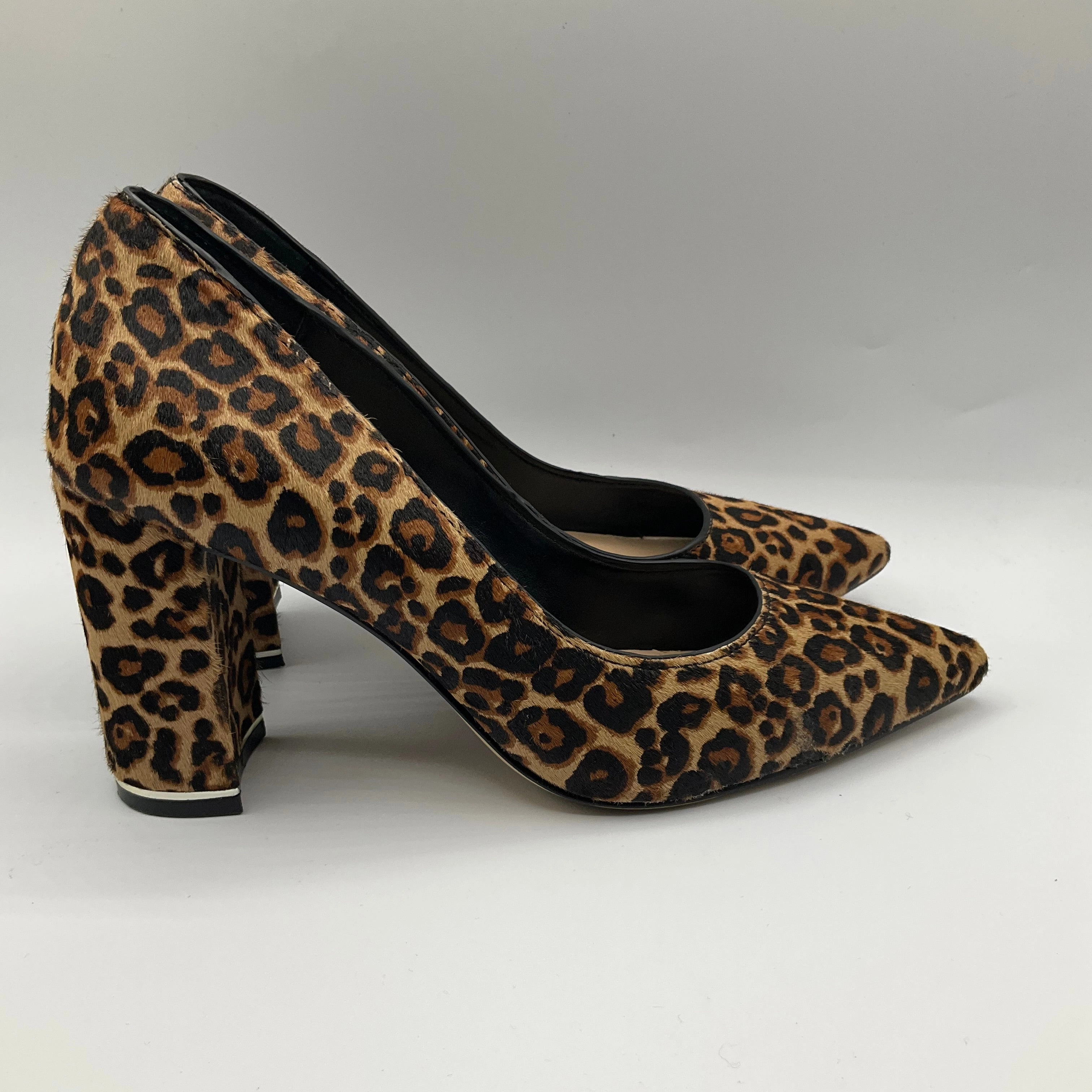 Shoes Heels Block By White House Black Market In Animal Print, Size: 7.5 Holiday Heels Open Toe Evening Pumps