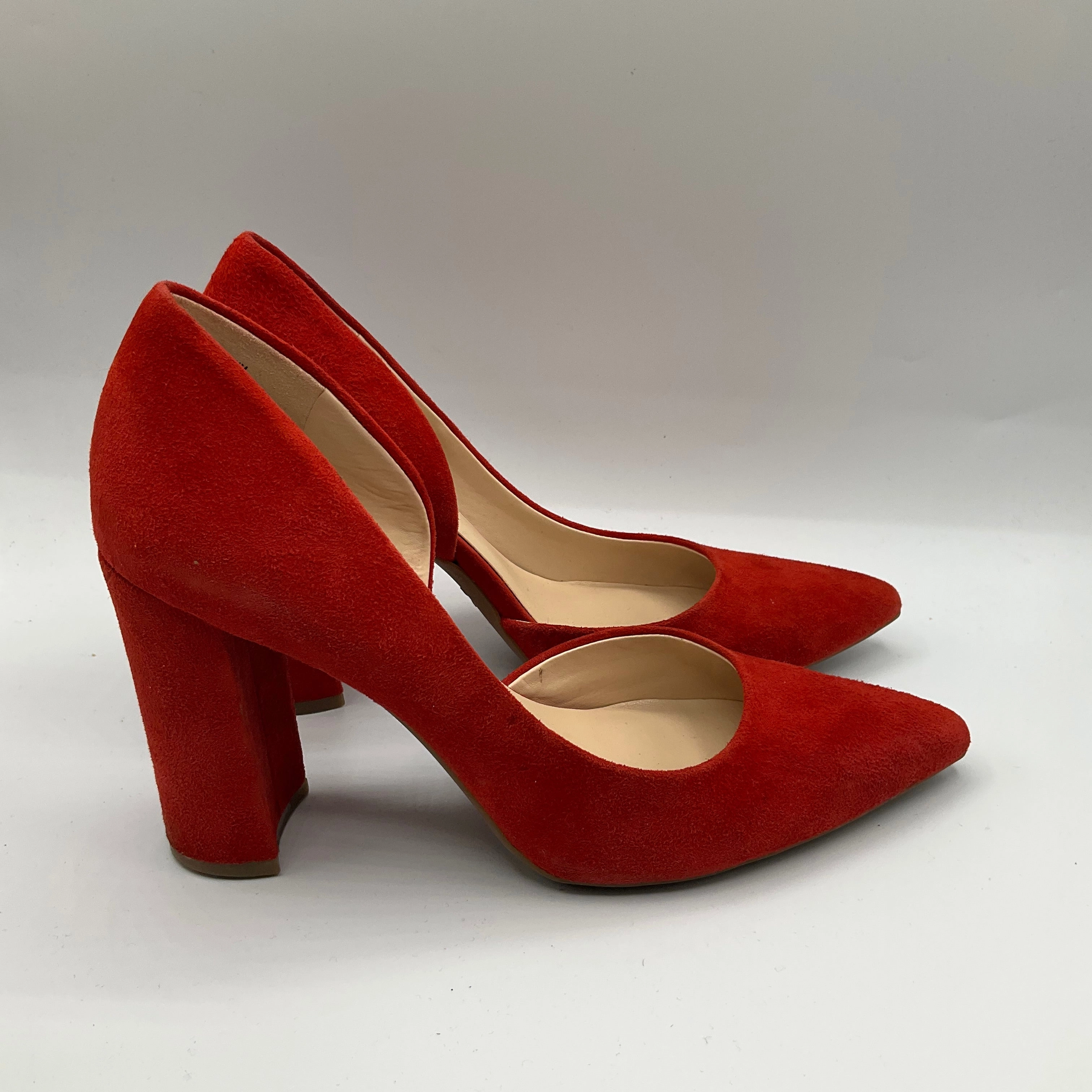 Cute Party Heels Classic Design Shoes Heels Block By White House Black Market In Red, Size: 7.5