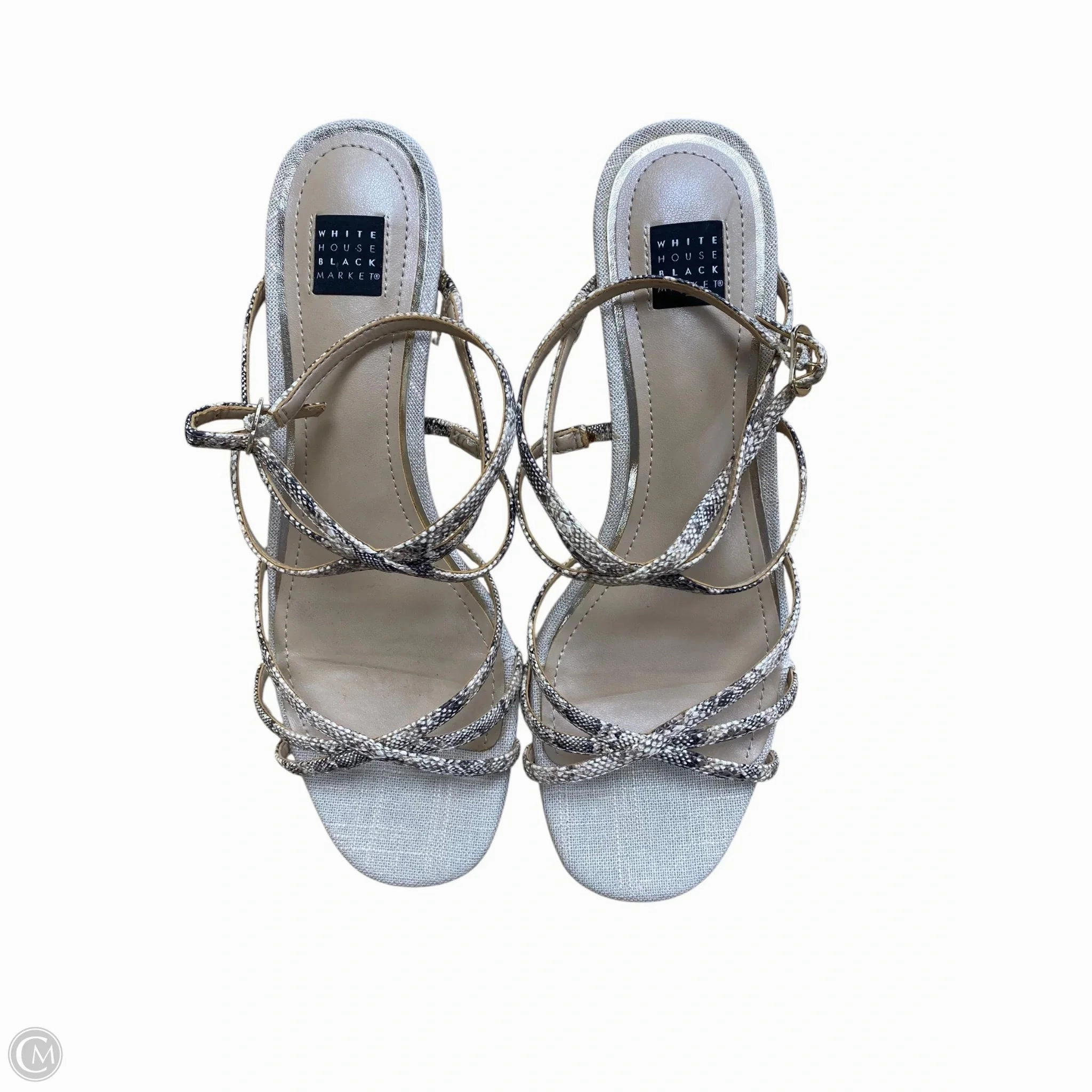 Romantic Heels Comfortable Design Shoes Heels Block By White House Black Market In Snakeskin Print, Size: 8