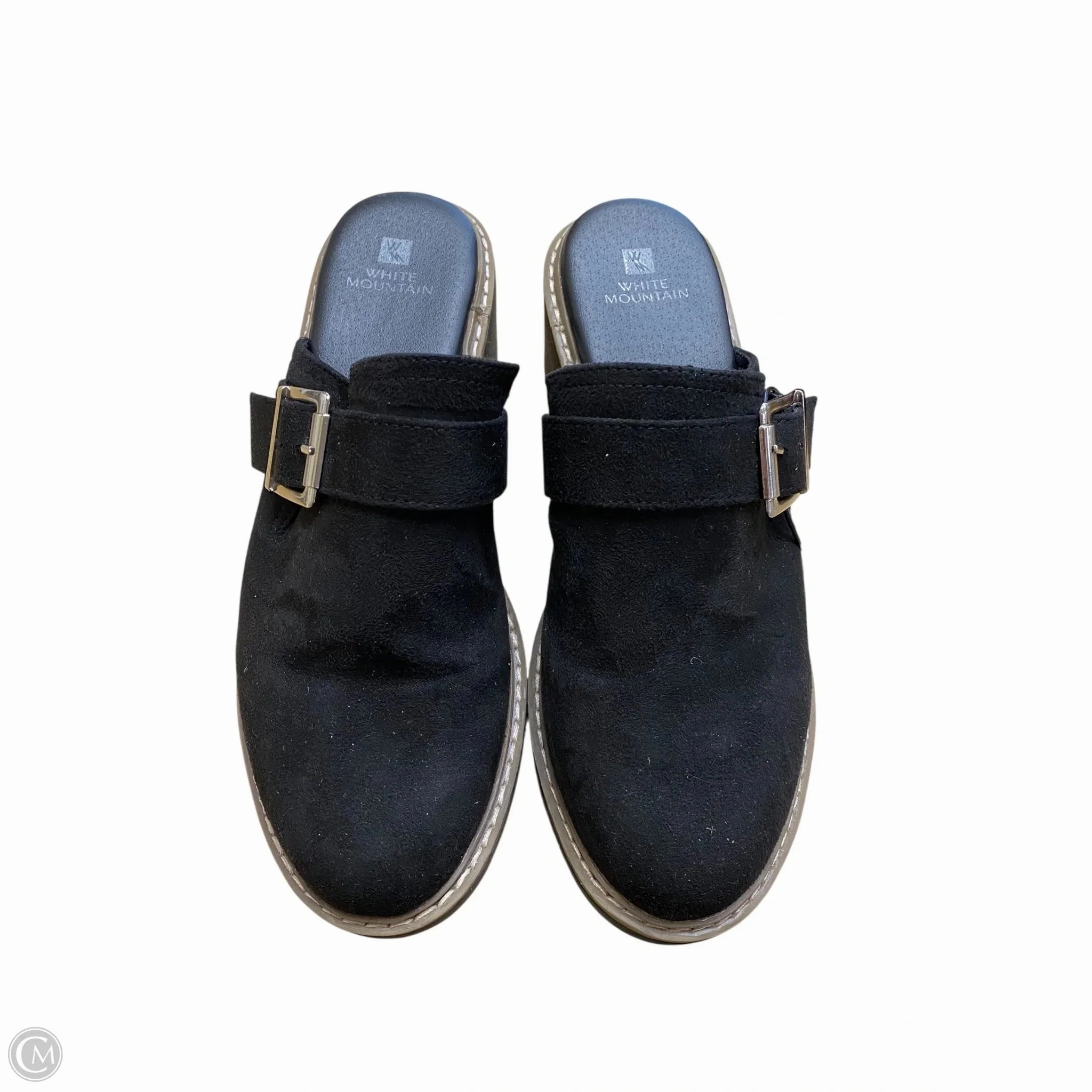 Soft Memory Foam Heels Shoes Heels Block By White Mountain In Black, Size: 8