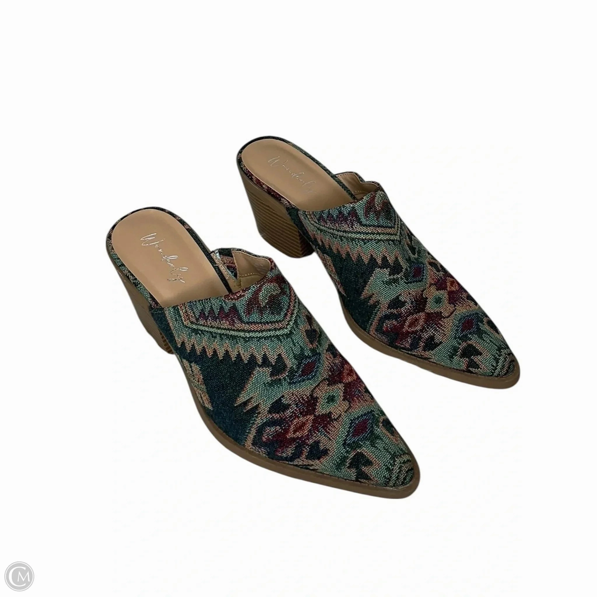 High Top Travel Heels Shoes Heels Block By Wonderly In Multi-colored, Size: 9