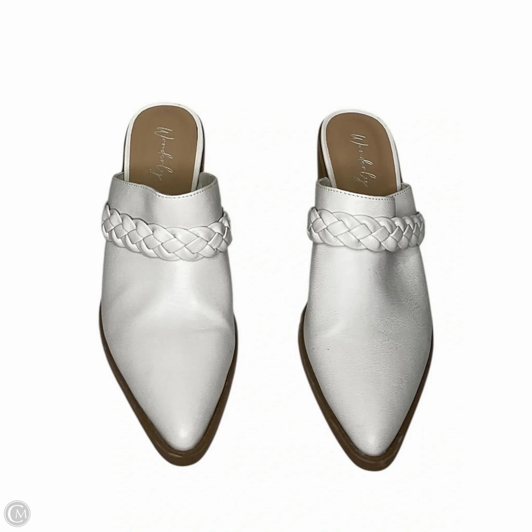 Shoes Heels Block By Wonderly In White, Size: 9 Vintage Look High Top Style