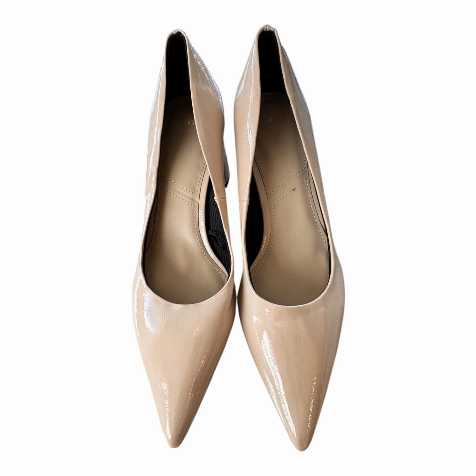 Shoes Heels Block By Zara In Cream, Size:8.5 Easy Slip On