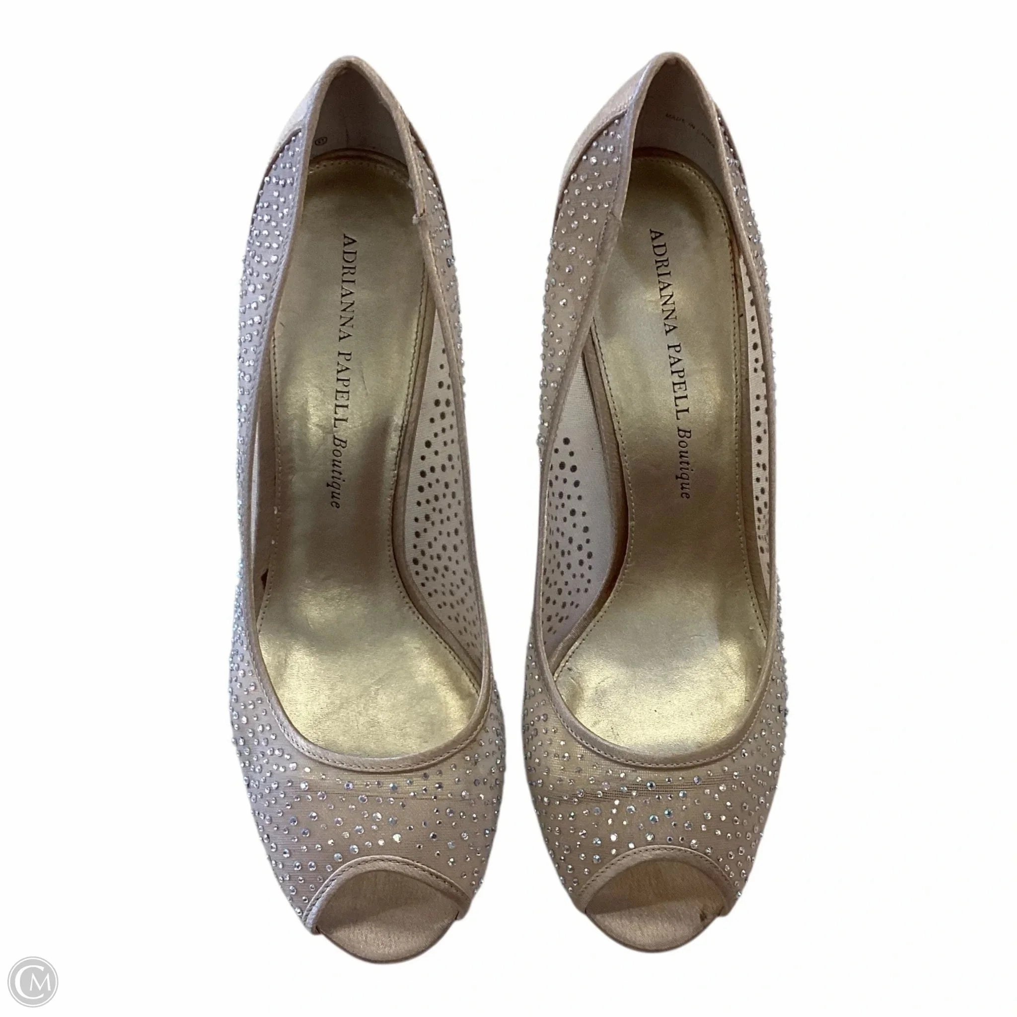 Shoes Heels Stiletto By Adrianna Papell In Gold, Size: 9.5 Comfortable Heels Clear Heels