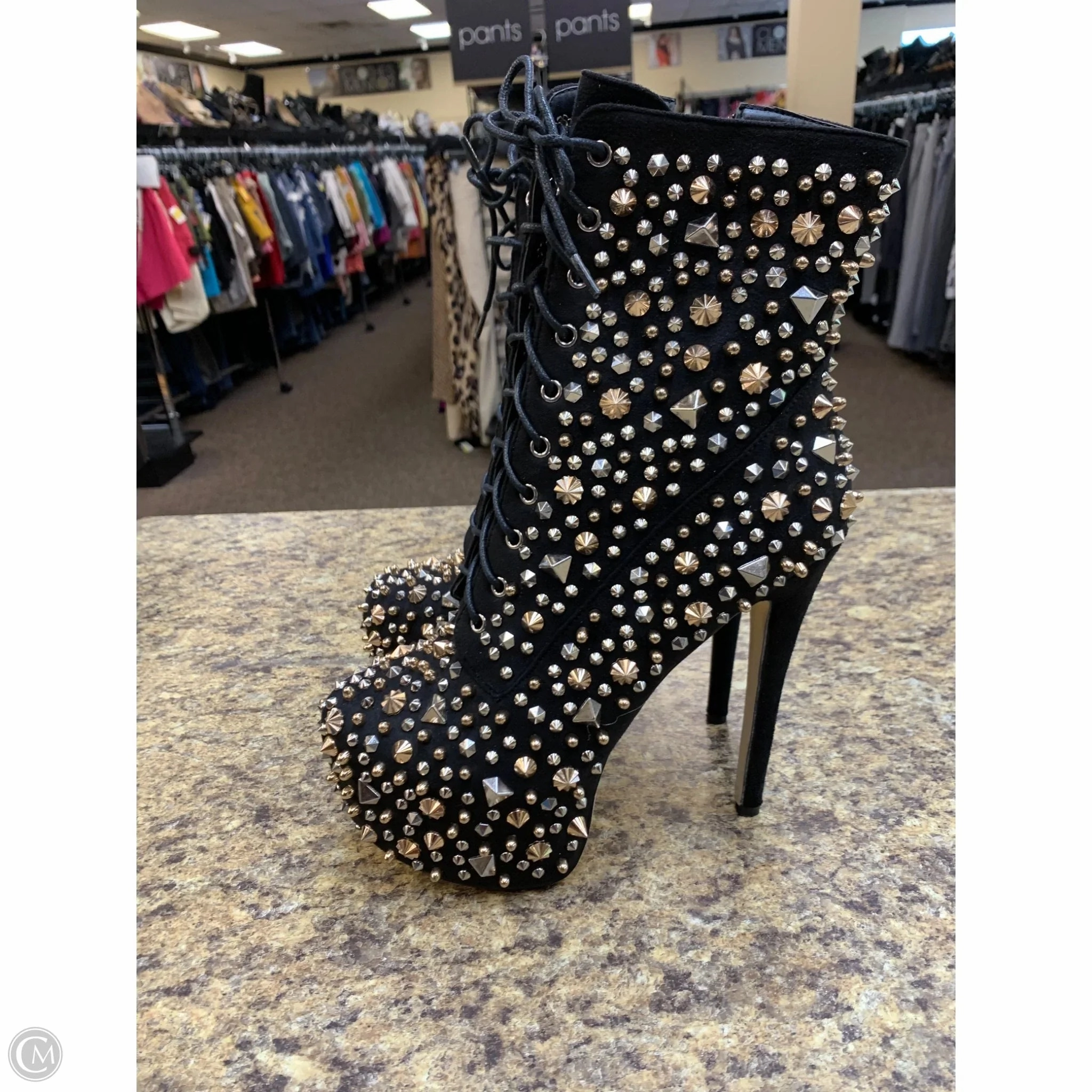 Heeled Sandals Shoes Heels Stiletto By Akira In Black, Size: 11