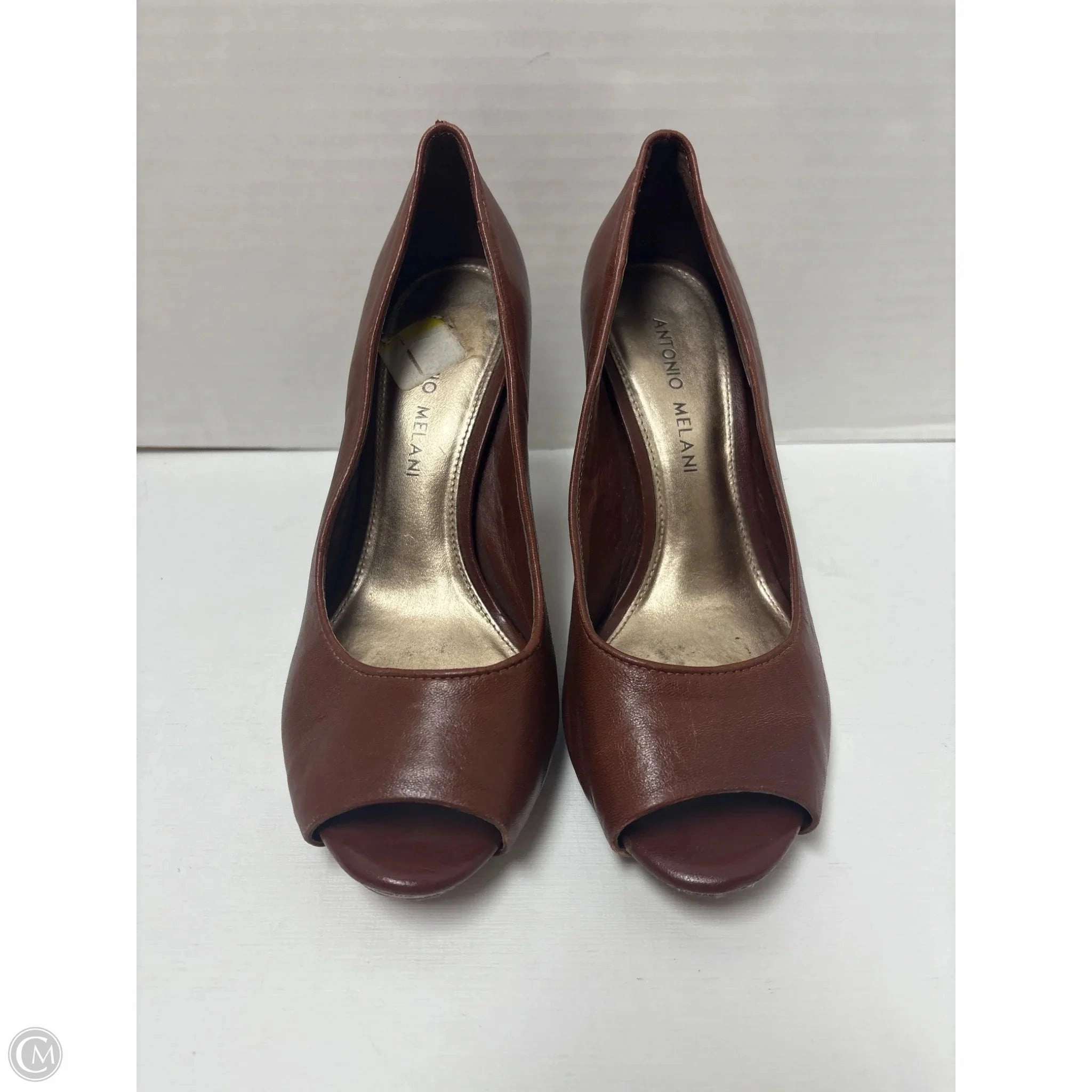 Shoes Heels Stiletto By Antonio Melani In Brown, Size: 5.5 Chic Party Heels Black Leather Stilettos