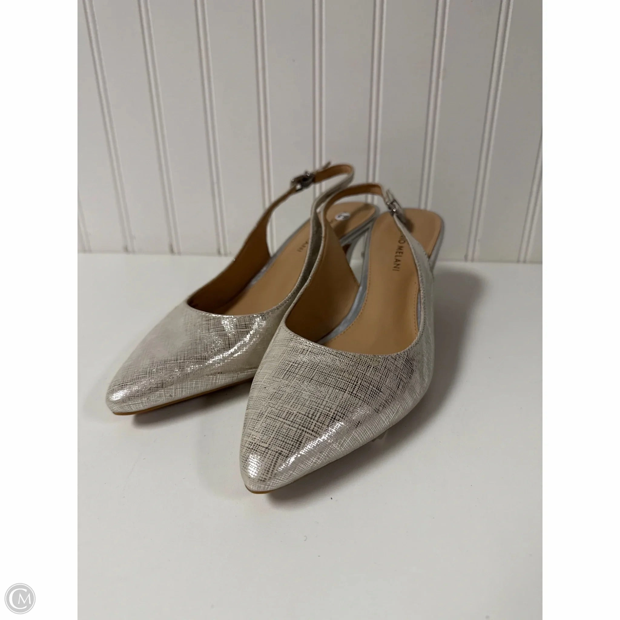 Shoes Heels Stiletto By Antonio Melani In Silver, Size: 8.5 Pointed Pumps Wedding Reception Shoes