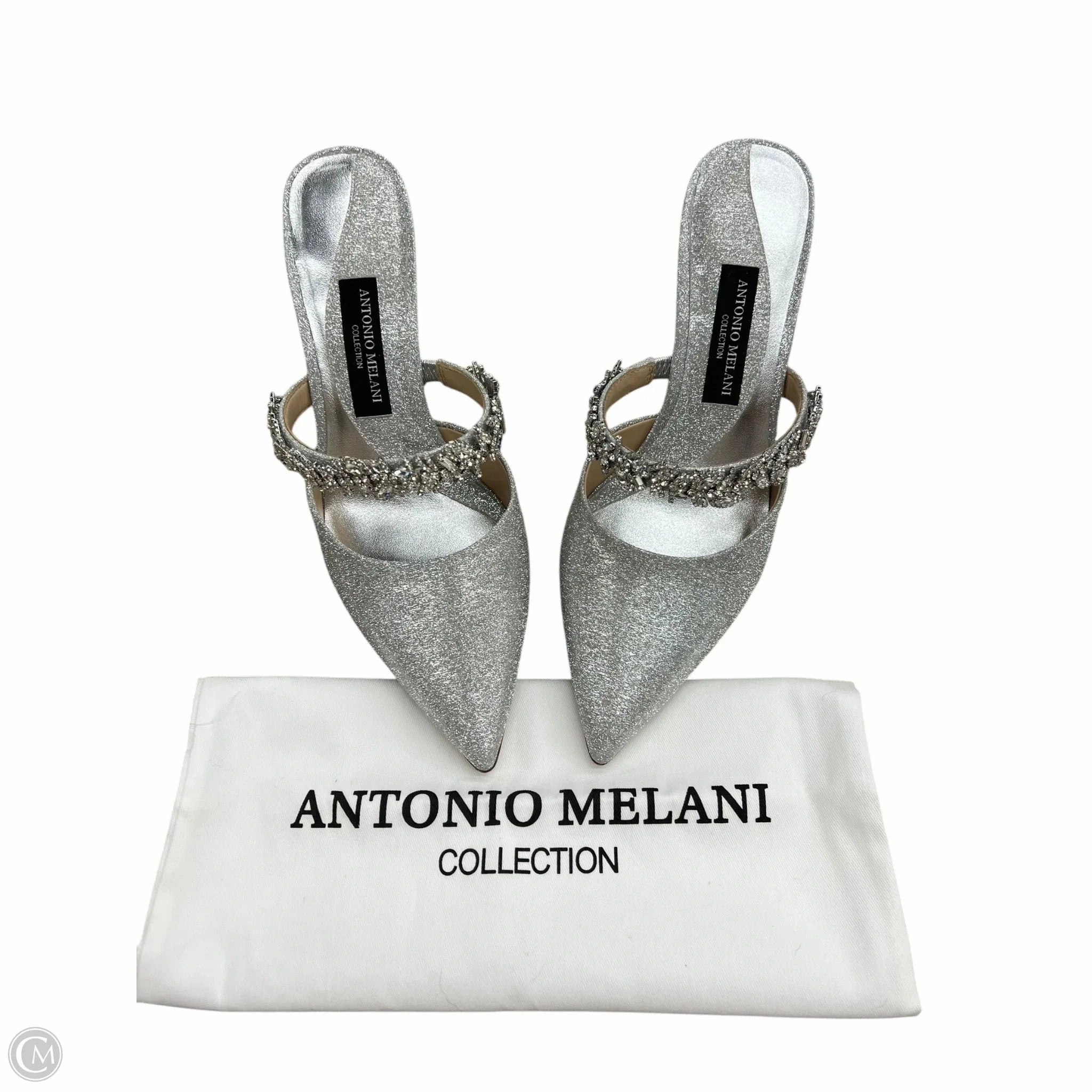 Vegan Heels Shoes Heels Stiletto By Antonio Melani In Silver, Size: 8