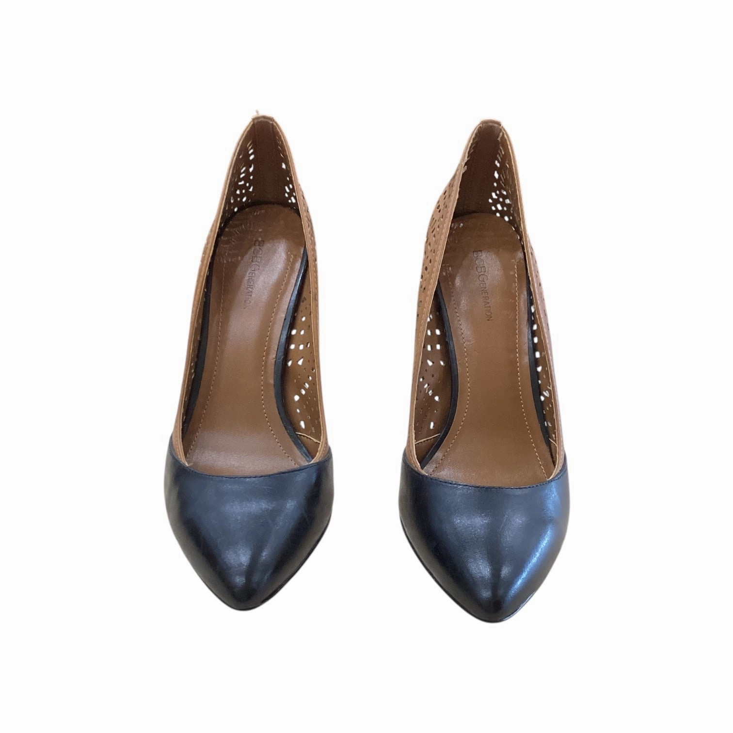 Shoes Heels Stiletto By Bcbgeneration In Black & Brown, Size: 7.5 Pivot Point