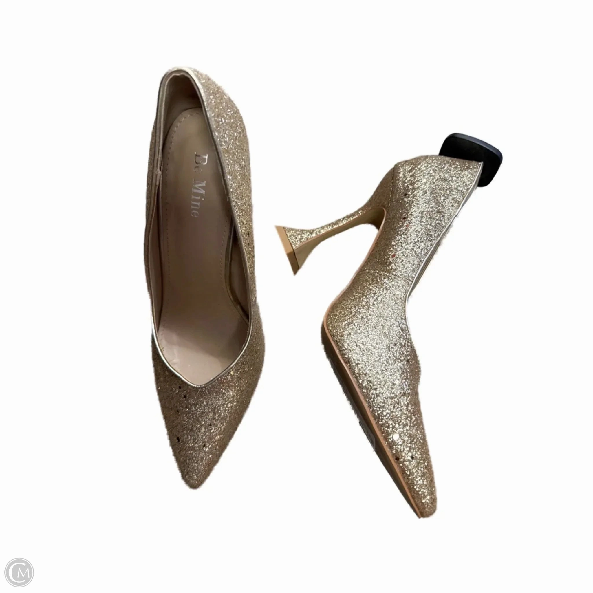 Heeled Booties Shoes Heels Stiletto By be mine In Gold, Size: 6