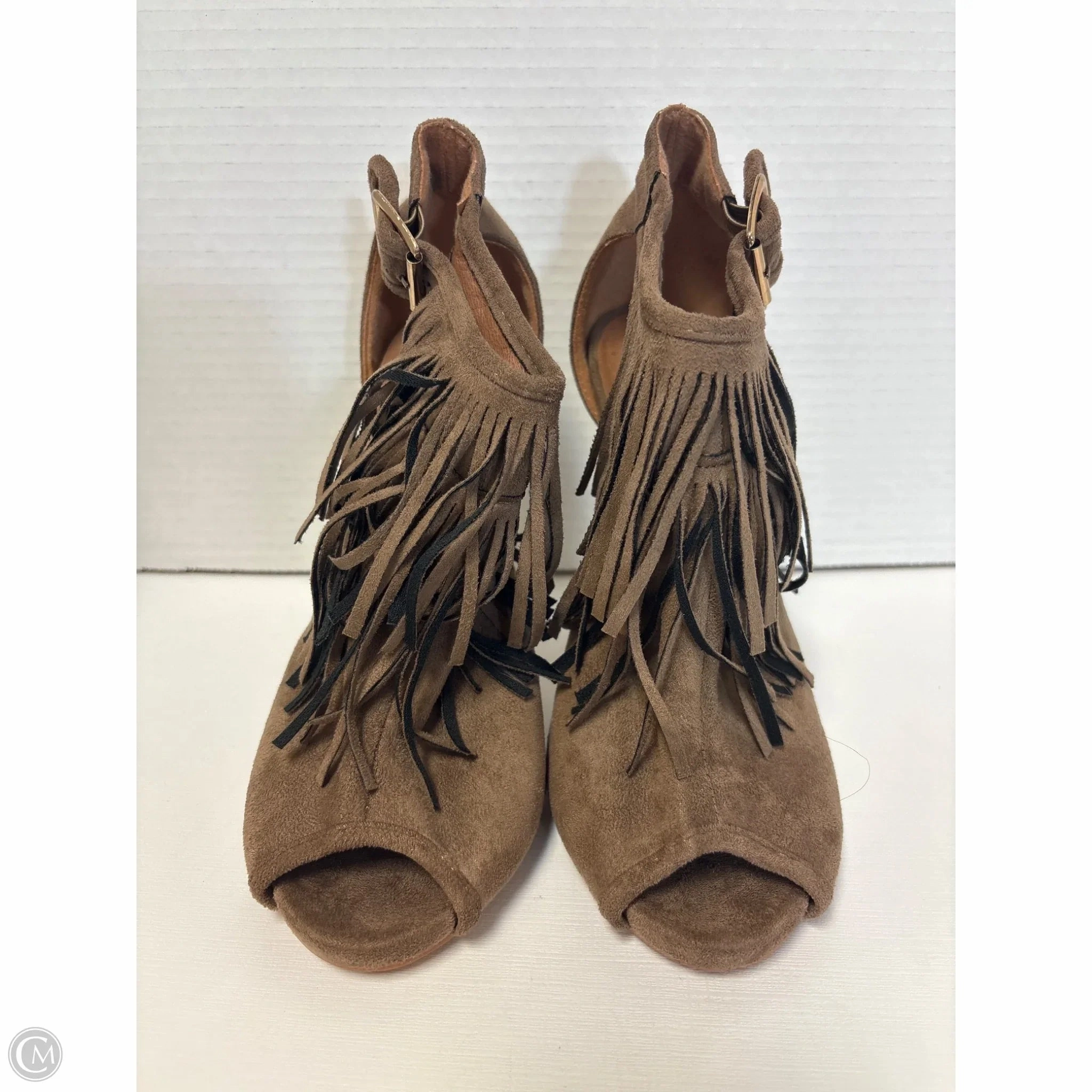 Shoes Heels Stiletto By Bella Marie In Brown, Size: 7.5 Textured Finish