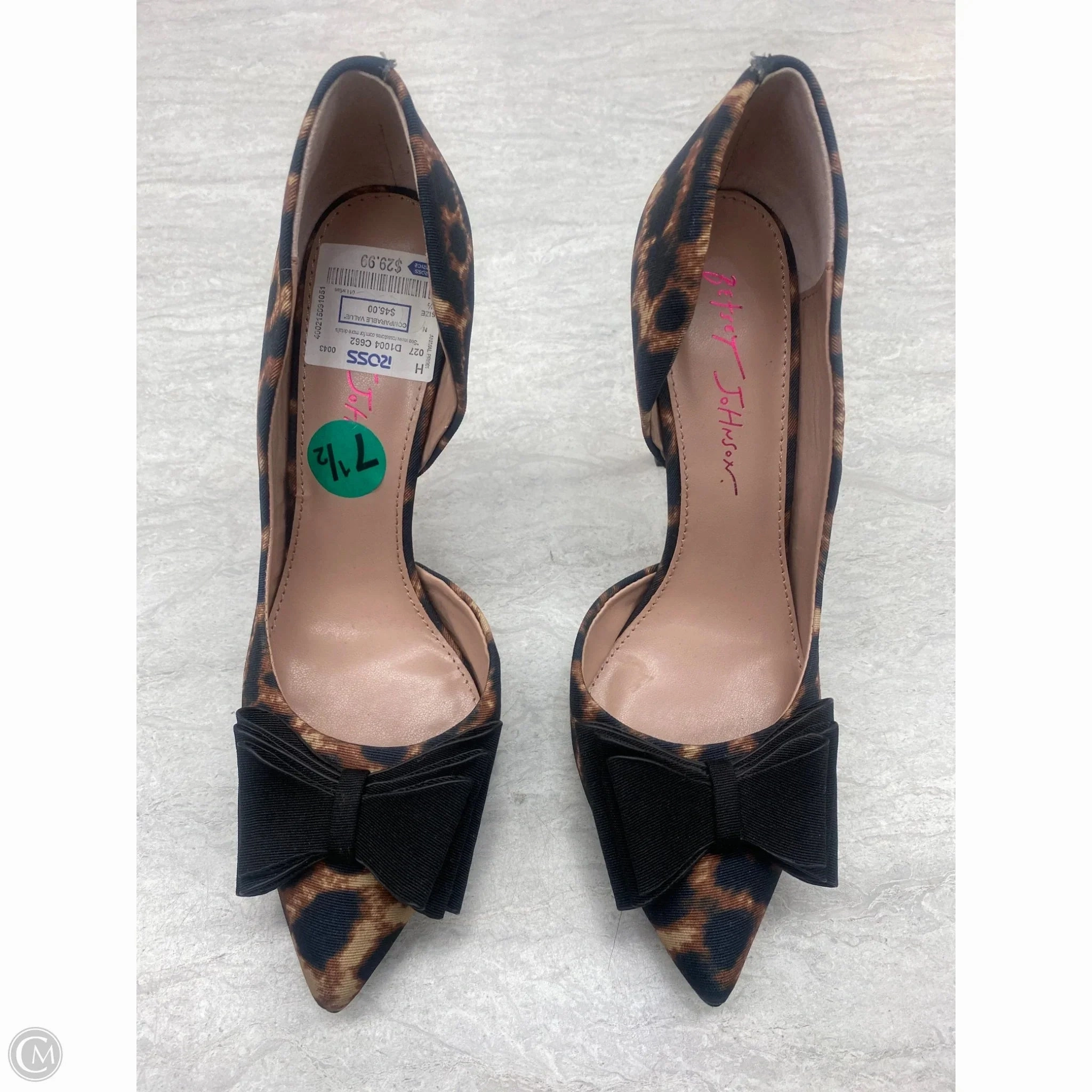 Shoes Heels Stiletto By Betsey Johnson In Animal Print, Size: 7.5 Flex grooves