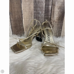 Anti Odor Shoes Heels Stiletto By Calvin Klein In Gold, Size: 8