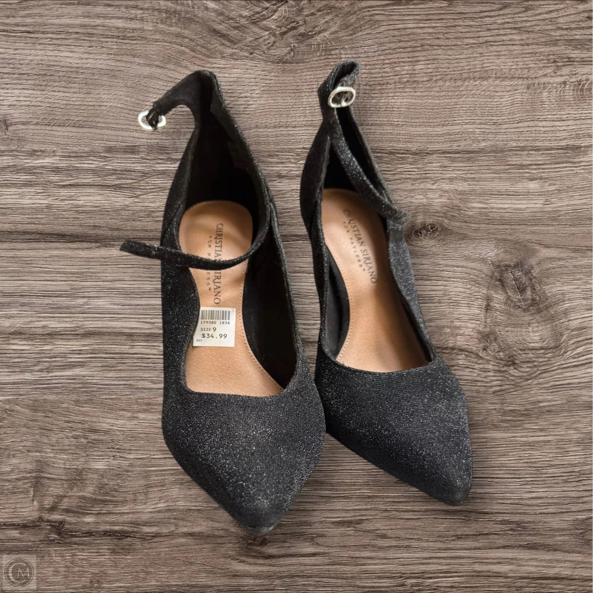 Soft Material pointed heel sandals Shoes Heels Stiletto By Christian Siriano For Payless In Black, Size: 9