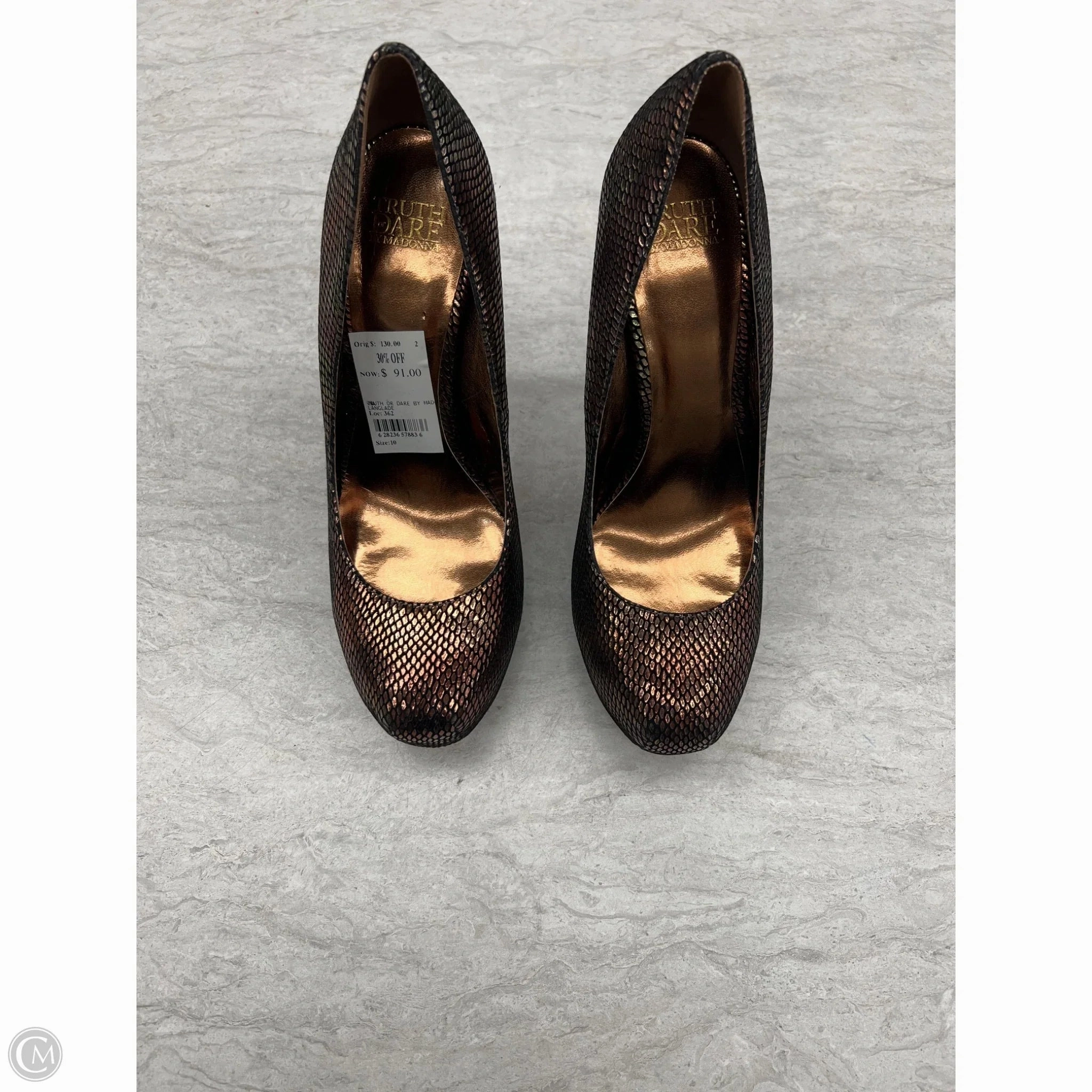 Chic Footwear Shoes Heels Stiletto By Clothes Mentor In Bronze, Size: 10