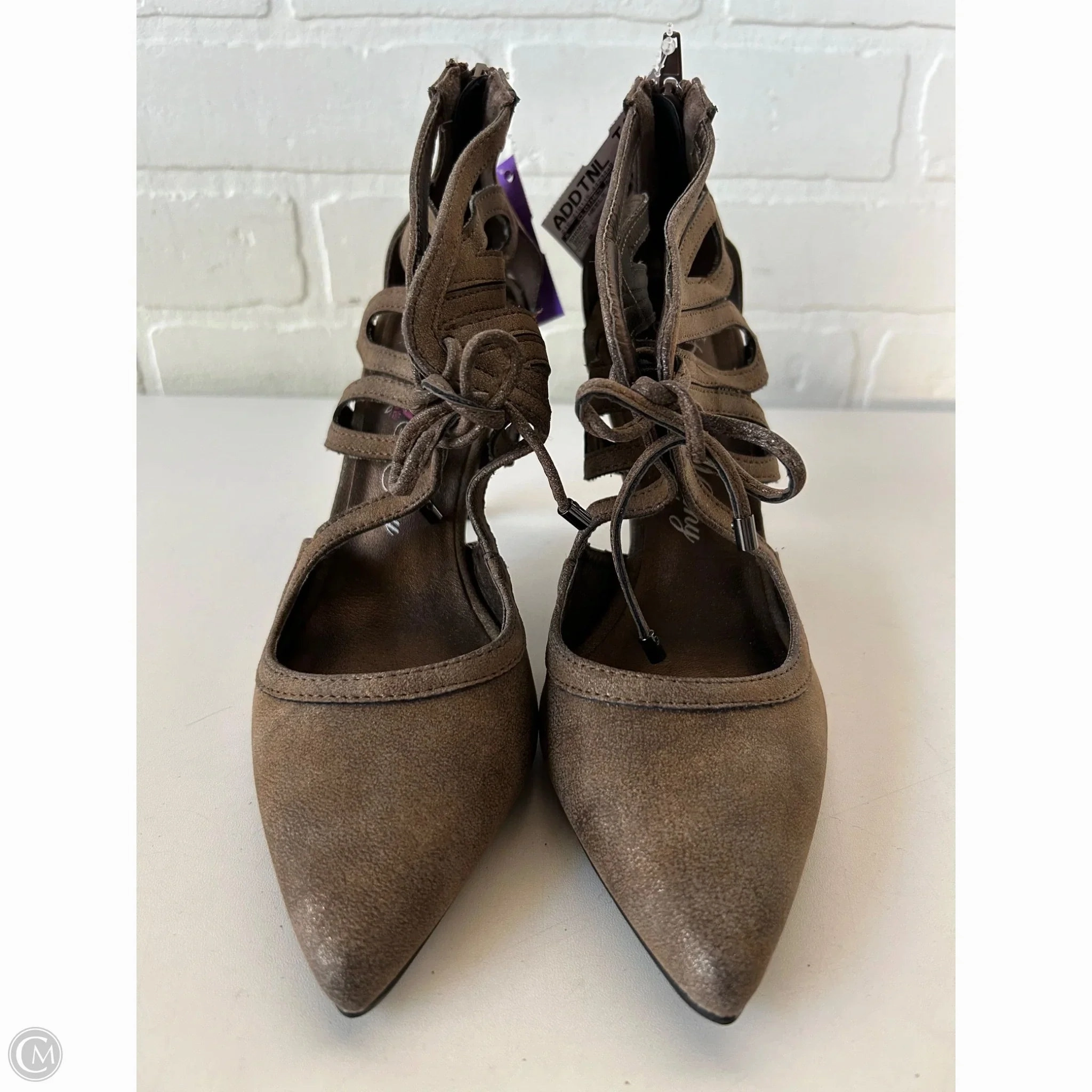 Shoes Heels Stiletto By Clothes Mentor In Brown, Size: 6 Retro Platform Heels Elastic Band