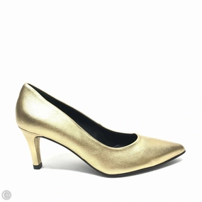 Shoes Heels Stiletto By Clothes Mentor In Gold, Size: 8 Adjustable