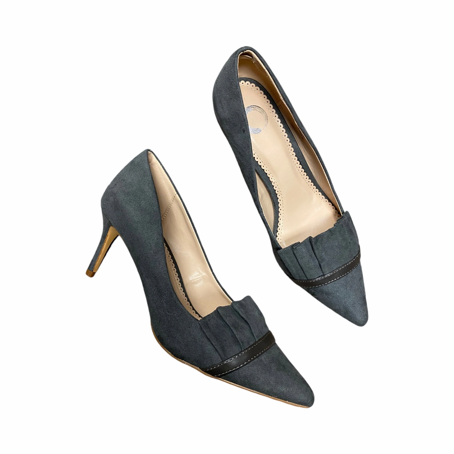 Shoes Heels Stiletto By Clothes Mentor In Grey, Size: 8 Medium Heel