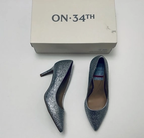 Shoes Heels Stiletto By Clothes Mentor In Silver, Size: 6 Heel Booties Shock Resistant