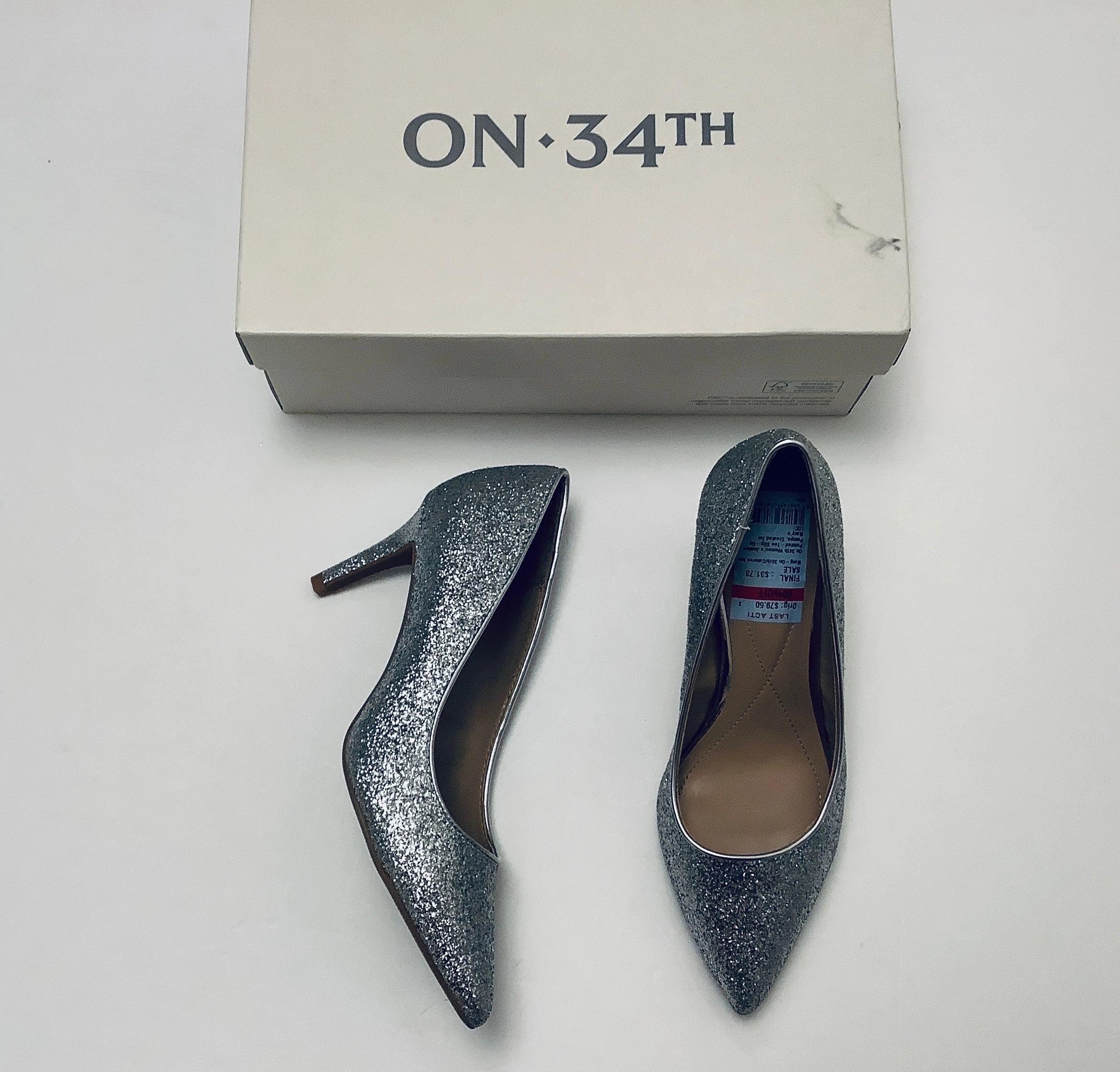 Shoes Heels Stiletto By Clothes Mentor In Silver, Size: 6 Heel Booties Shock Resistant