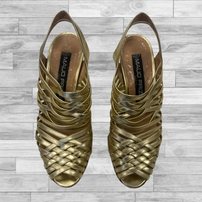 Open Toe High Heel Shoes Heels Stiletto By Cmb In Gold, Size: 6