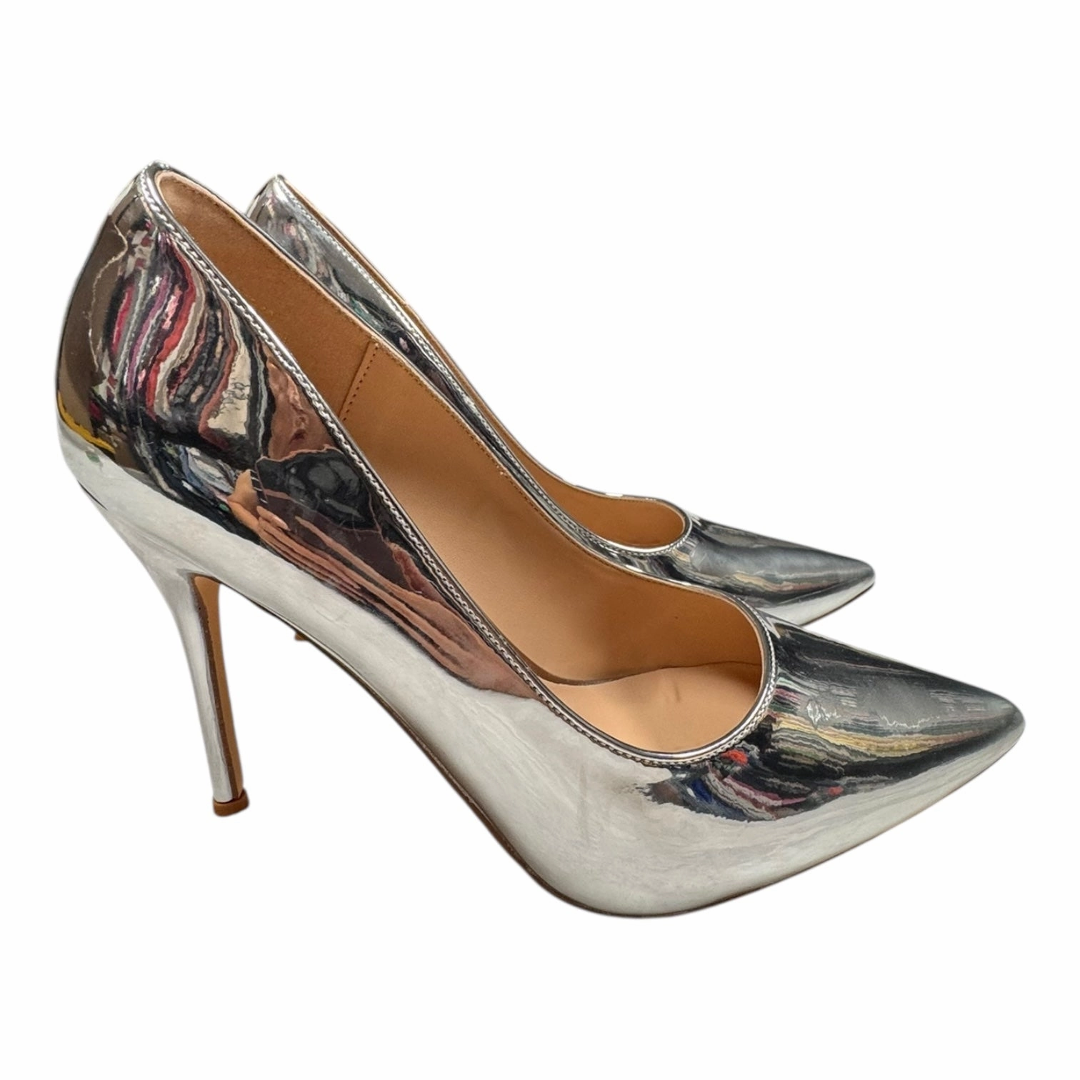 High Top Style High Quality Shoes Shoes Heels Stiletto By Cmc In Silver, Size:8