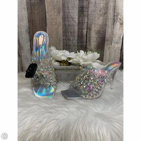 Fall Fashion Pumps Soft Cushioning Shoes Heels Stiletto By Cme In Clear, Size: 7