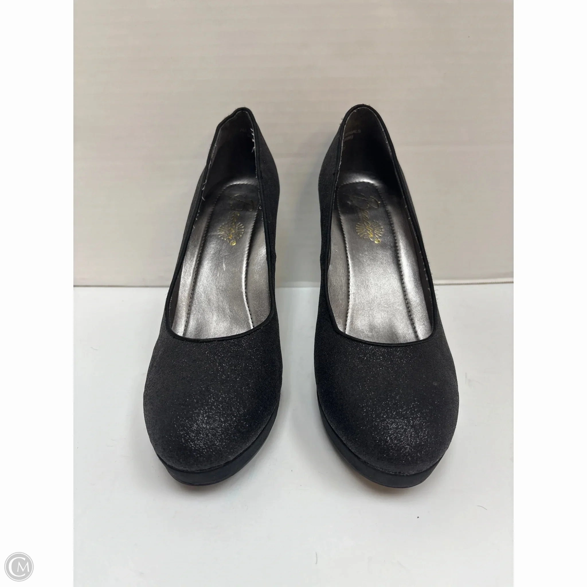 Shoes Heels Stiletto By Cmf In Black, Size: 9.5 Open Toe Boots Slip On