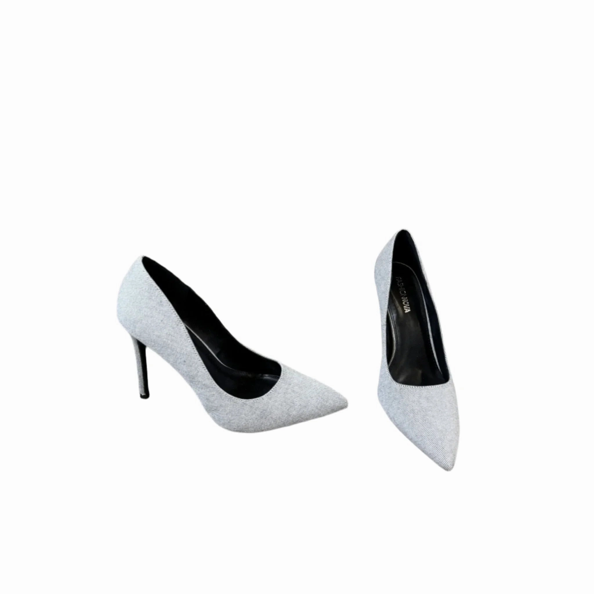 Shoes Heels Stiletto By Fashion Nova In Grey, Size: 8 Bridal Wedding Heels