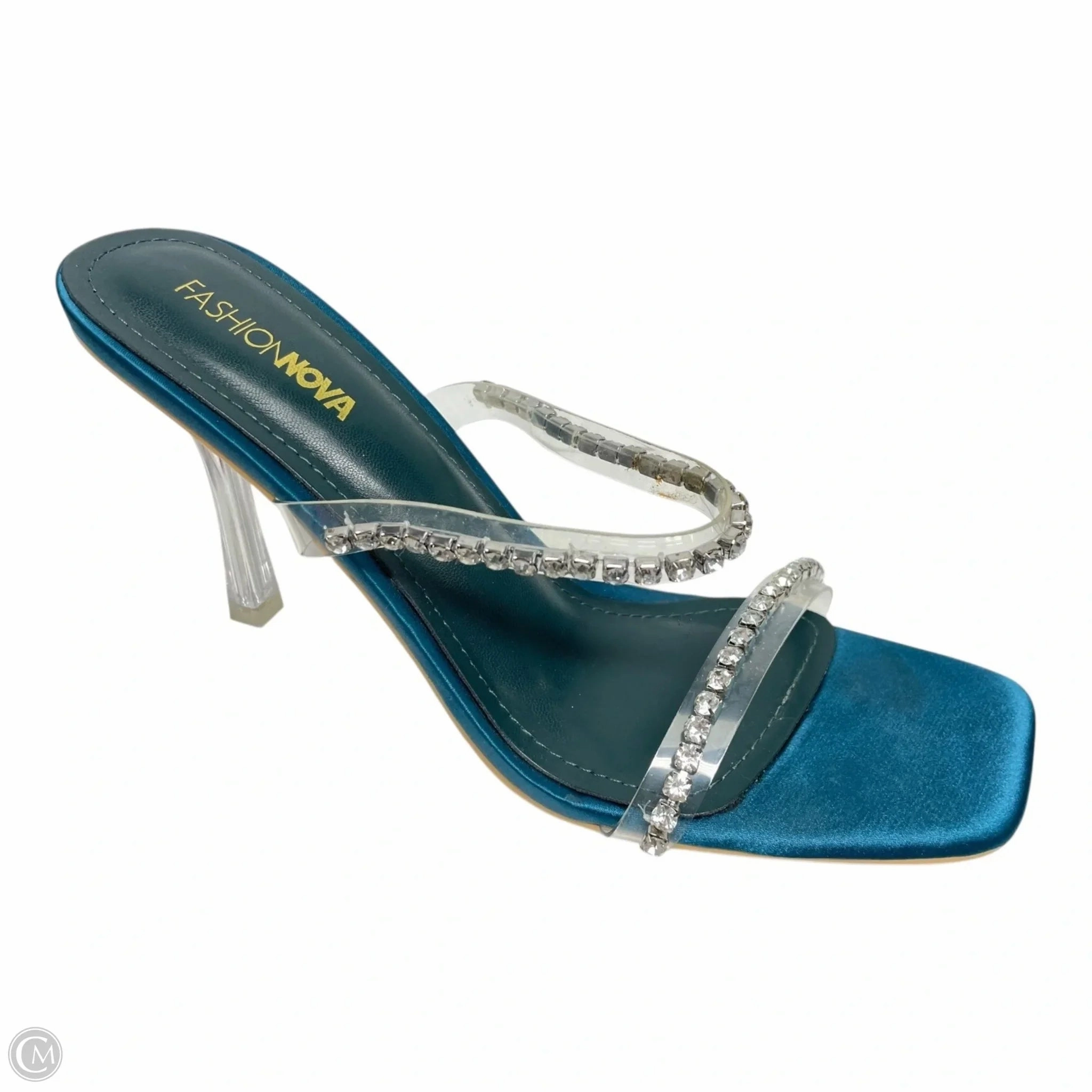 Flexible Fit Flexibility Shoes Heels Stiletto By Fashion Nova In Teal, Size: 8.5