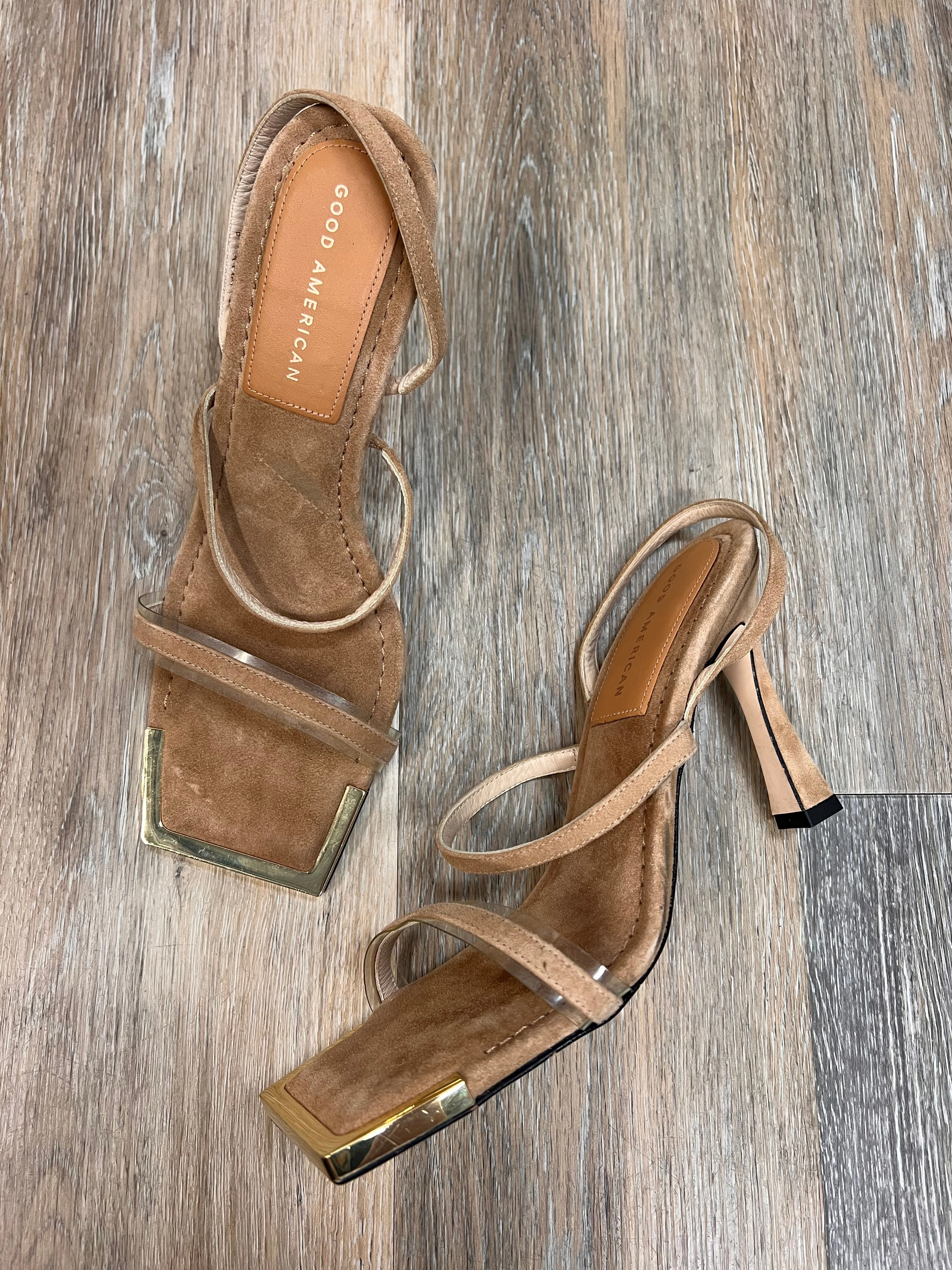 Customizable Fit Shoes Heels Stiletto By Good American In Brown, Size: 9