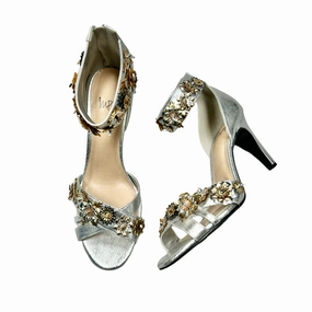 Shoes Heels Stiletto By Impo In Silver, Size: 10 Contoured Footbed Dressy High Heels