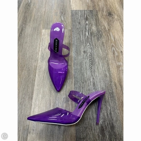 Glam Heeled Sandals Shoes Heels Stiletto By Jessica Rich In Purple, Size: 7.5