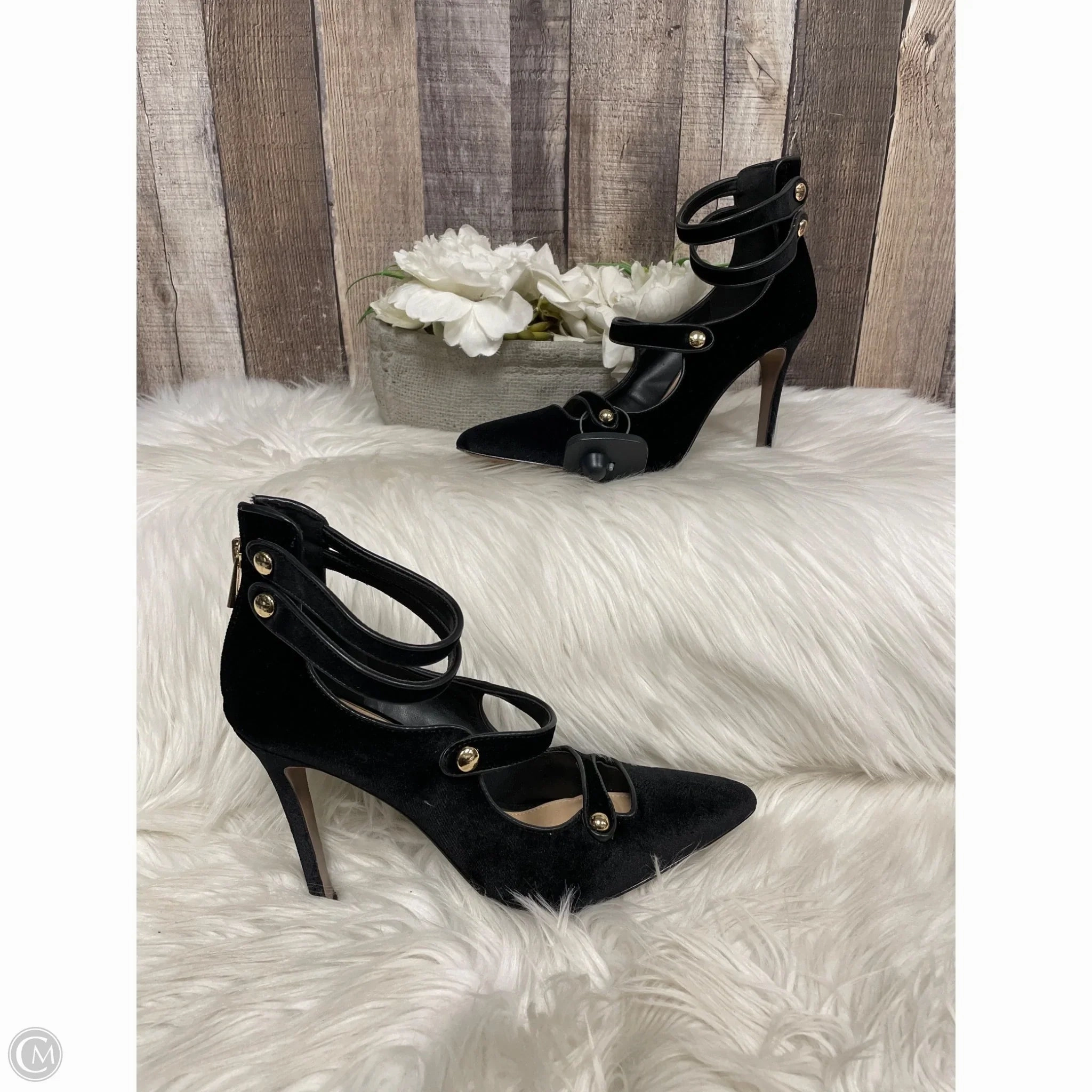 Shoes Heels Stiletto By Jessica Simpson In Black, Size: 9 Ankle Support Buckled