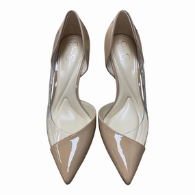 Fashionable Boots Comfort Grip Shoes Heels Stiletto By Jessica Simpson In Tan, Size:8.5