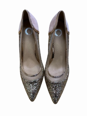 Comfortable Upper Shoes Heels Stiletto By Journee In Rose Gold, Size: 10