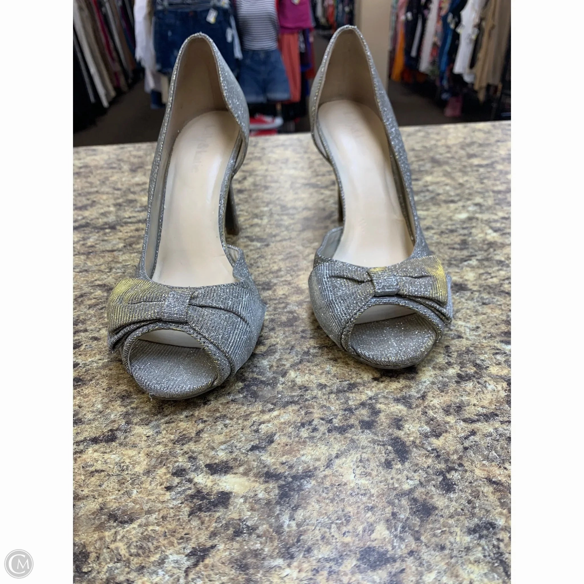 Shoes Heels Stiletto By Kelly And Katie In Silver, Size: 8.5 Modern Look Comfort Fit