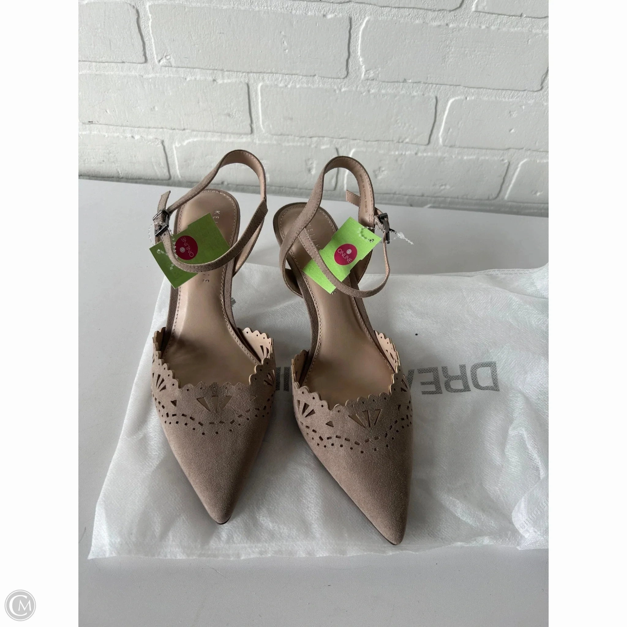 Wedding Reception Shoes Shoes Heels Stiletto By Kelly And Katie In Tan, Size: 8.5