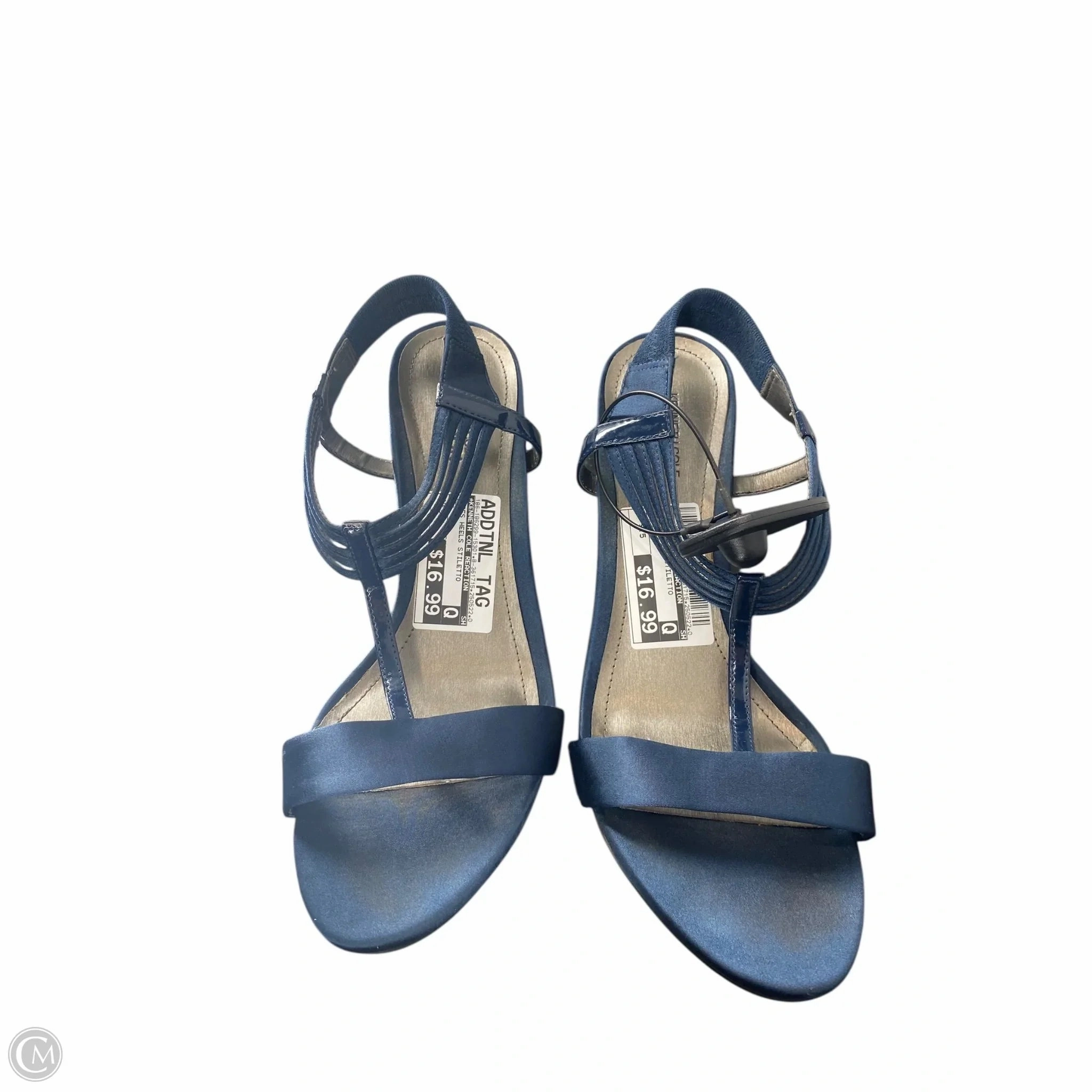 Cute Heels Shoes Heels Stiletto By Kenneth Cole Reaction In Blue, Size: 9.5