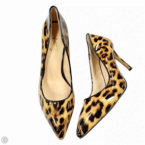 Summer Sandals Shoes Heels Stiletto By Krown Kouture In Animal Print, Size: 8.5