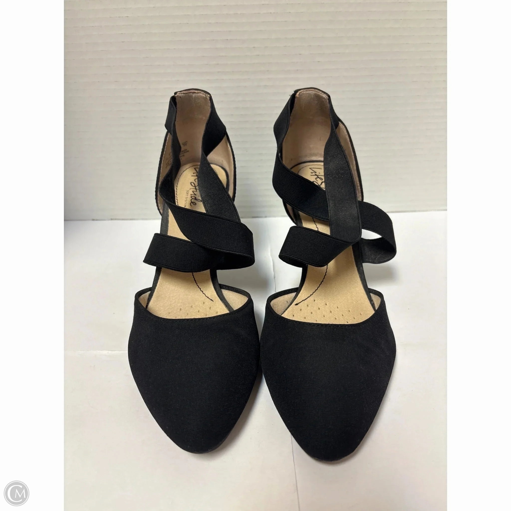 Shoes Heels Stiletto By Life Stride In Black, Size: 8.5 Open Heel Sandals