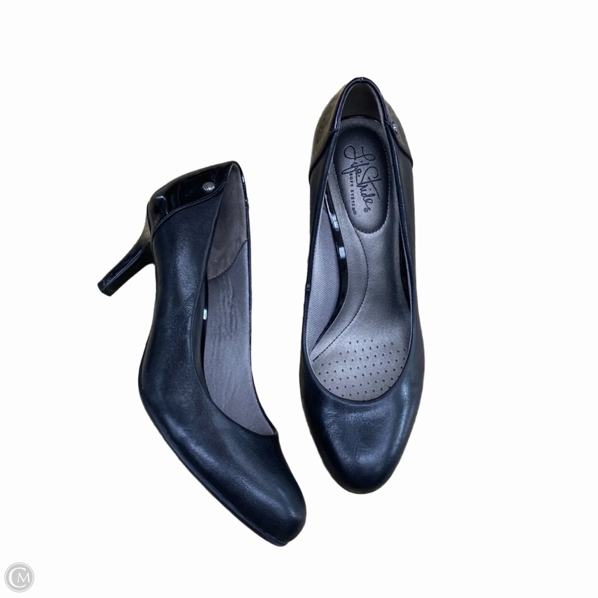 Trendy Lace-Up Heels Shoes Heels Stiletto By Life Stride In Black, Size: 9