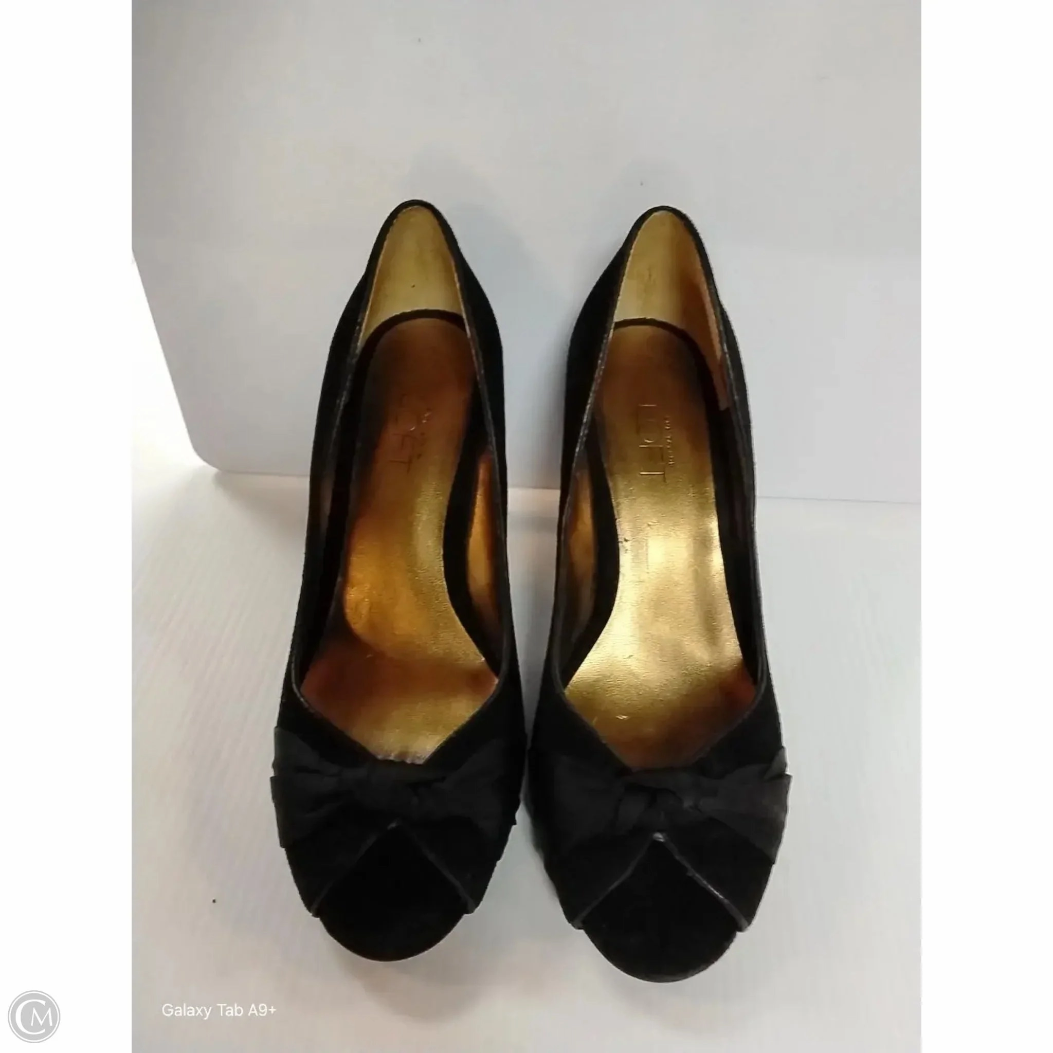 Ventilated Occasion Shoes Shoes Heels Stiletto By Loft In Black, Size: 5.5