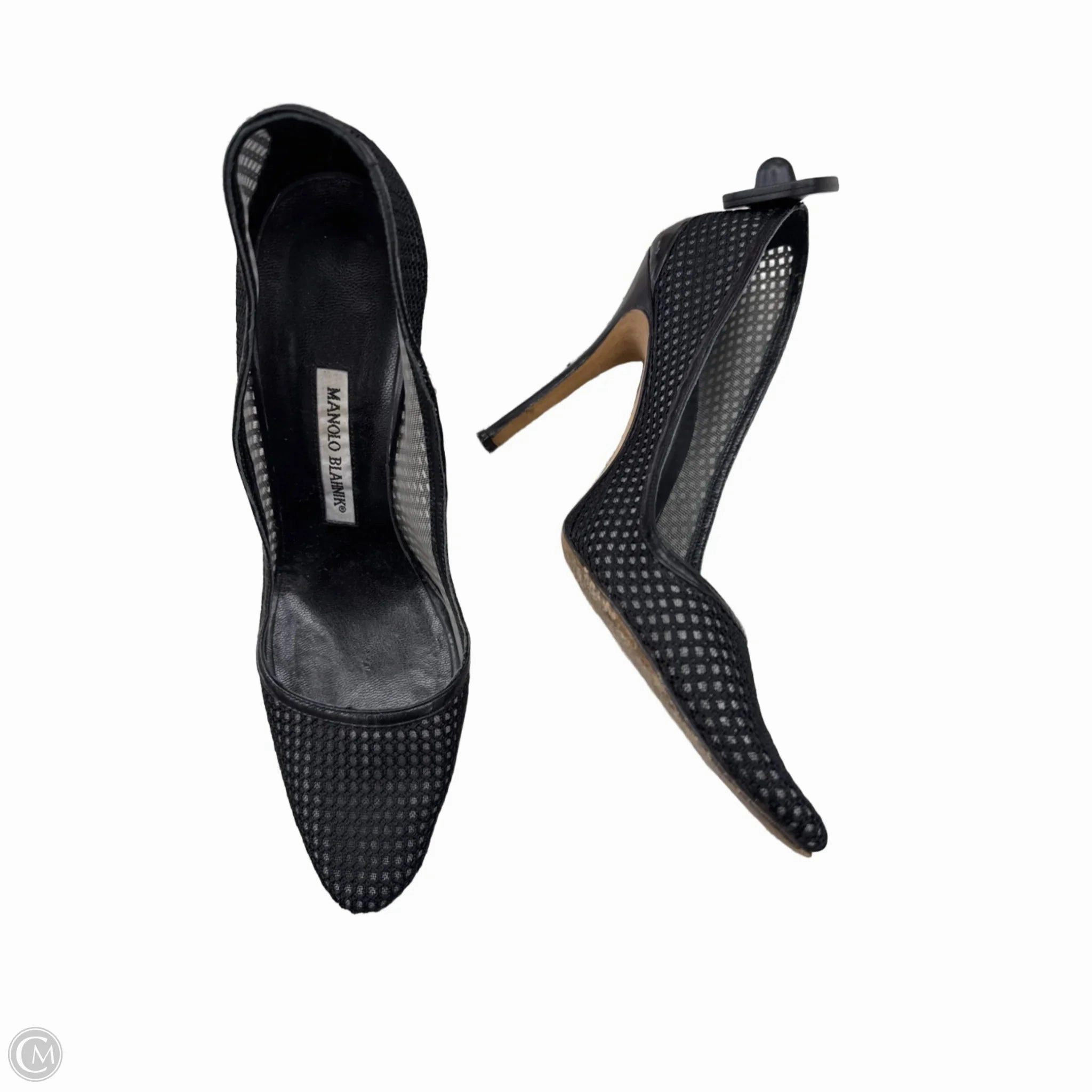 Shoes Heels Stiletto By Manolo Blahnik In Black, Size: 11 high heel sandals Suede Heels